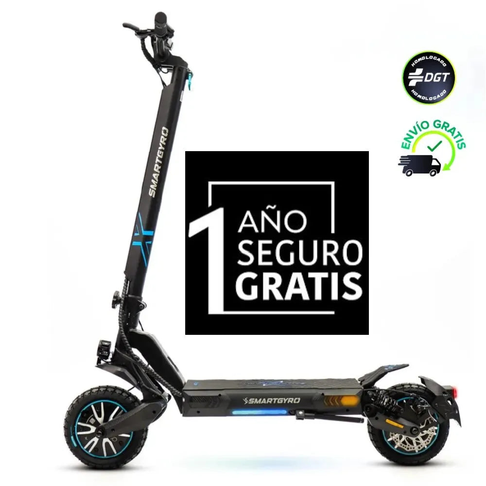 Patinete Eléctrico Smartgyro Crossover Dual Max 2 Homologado DGT