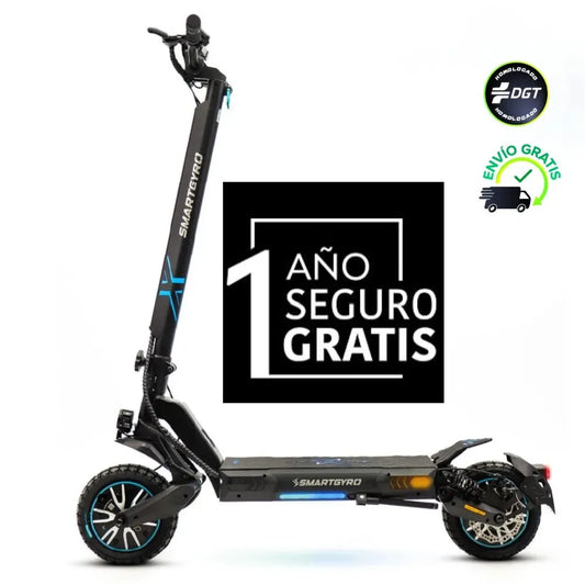 Patinete Eléctrico Smartgyro Crossover Dual Max 2 Homologado DGT | TDP Performance