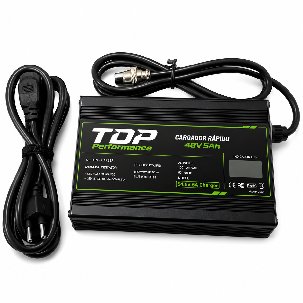 Cargador Rápido 48V 5A para Patinete Eléctrico