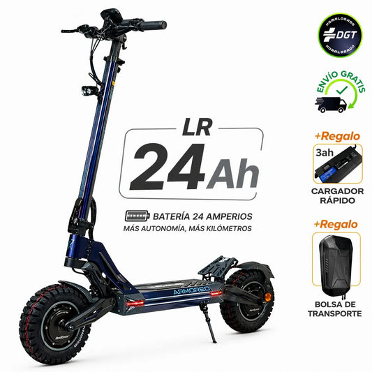 Patinete Eléctrico Ecoxtrem M41 Armored Dual LR 60V 24Ah Homologado DGT – vista detalle