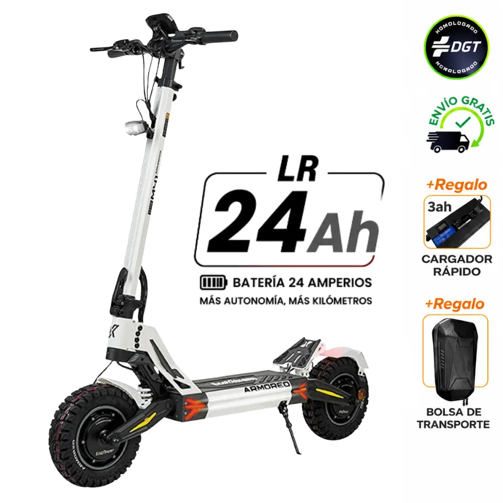 Patinete Eléctrico Ecoxtrem M41 Armored Dual LR 60V 24Ah Homologado DGT